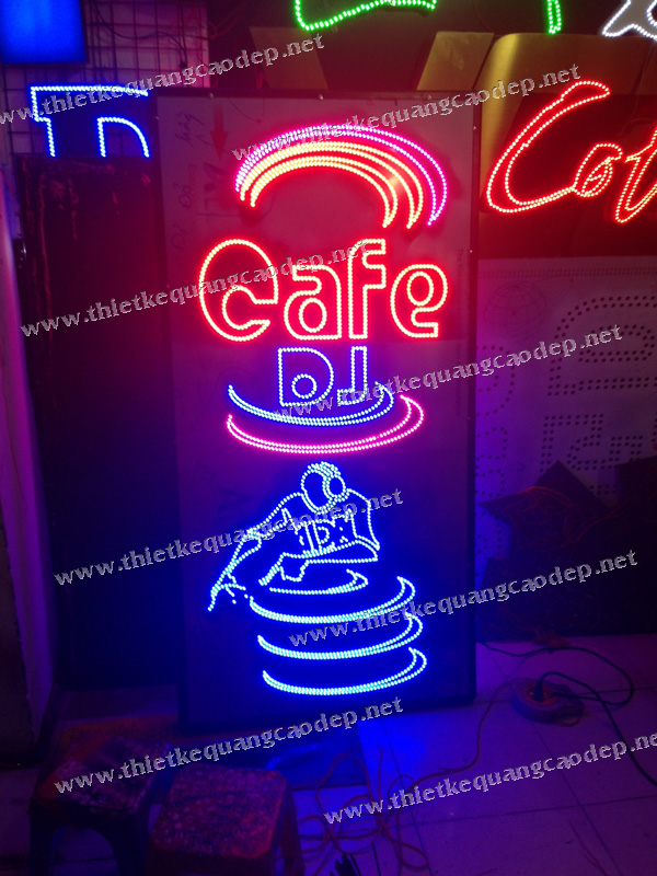 Led bảng hiệu Cafe DJ