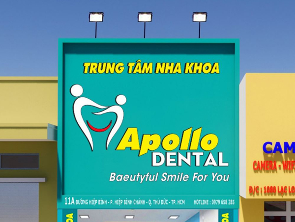 Bảng hiệu Nha Khoa APOLLO Dental