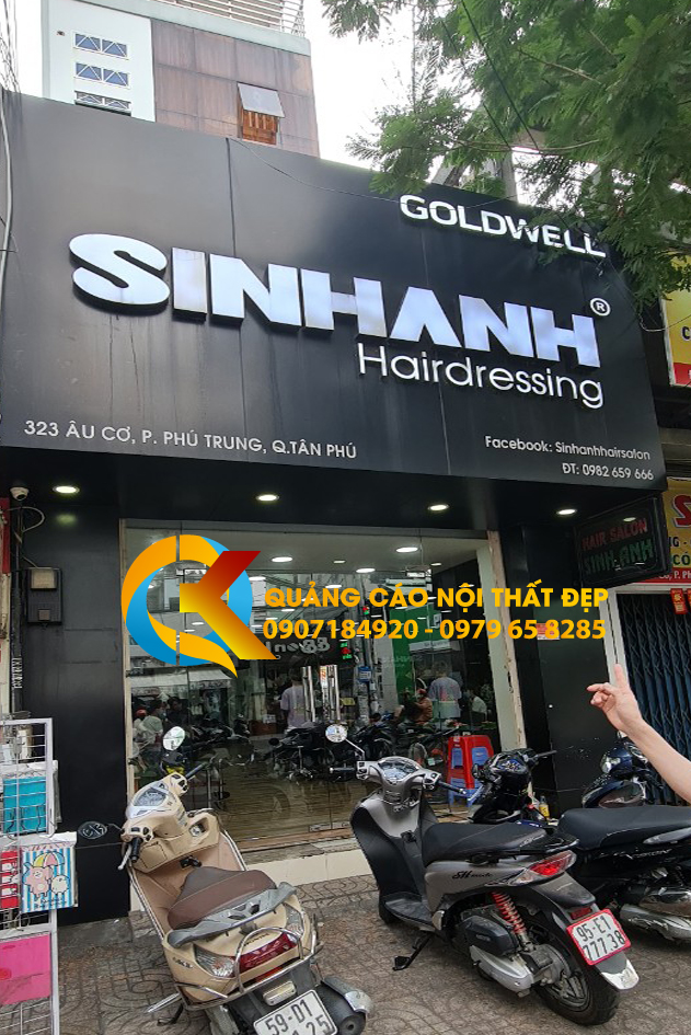 Bảng hiệu salon Tóc Đẹp